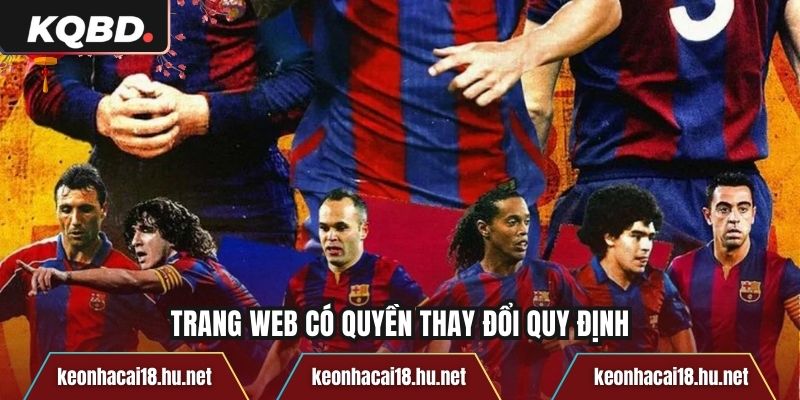 Trang web có quyền thay đổi quy định